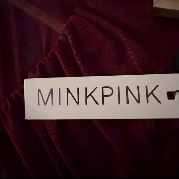 NWT MINKPINK ‘Kiki’ Mini Dress in Wine Size S - Picture 7 of 12